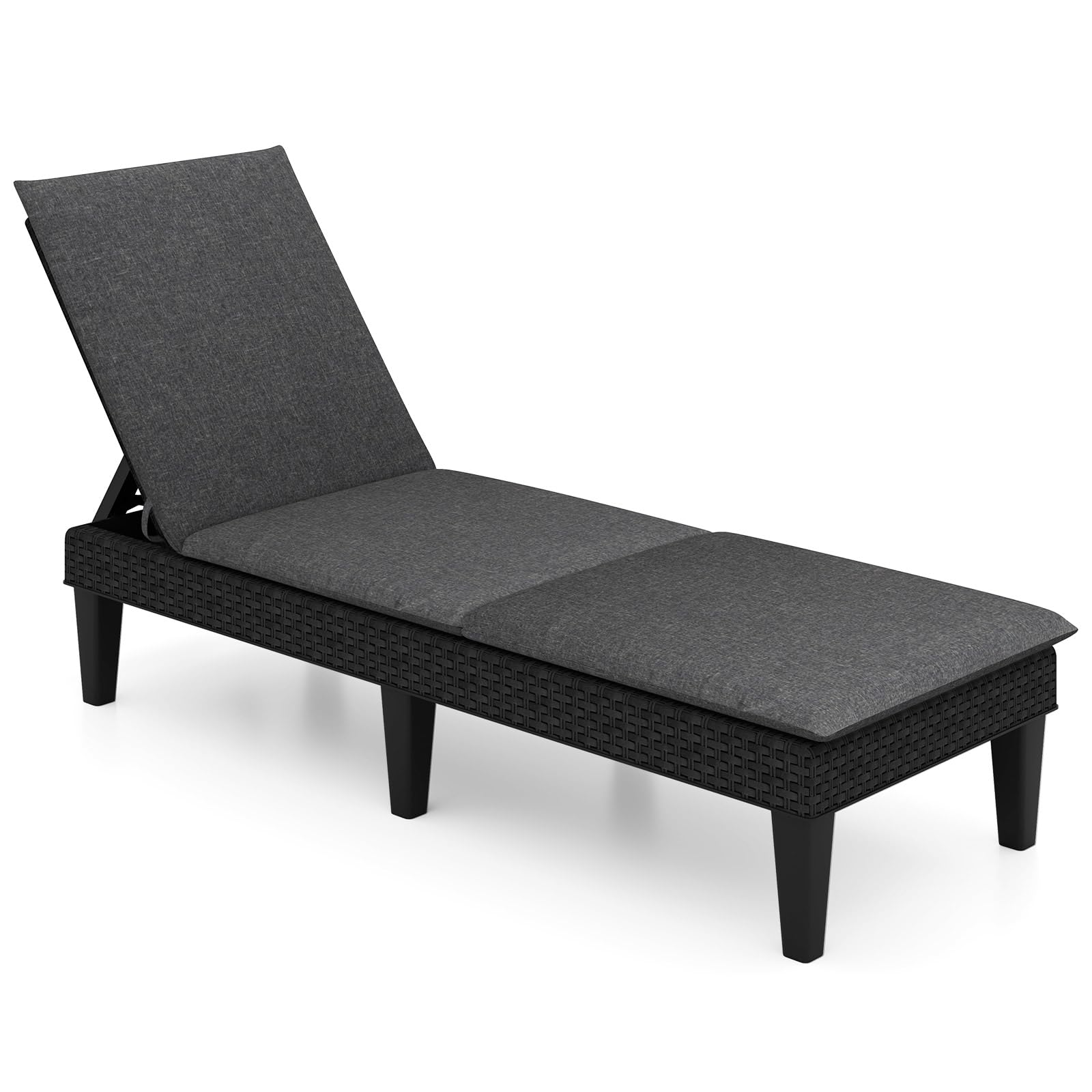 Tangkula Patio Lounge Chair with Cushion